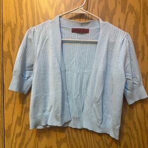 Cropped Cardigan With Button Accents